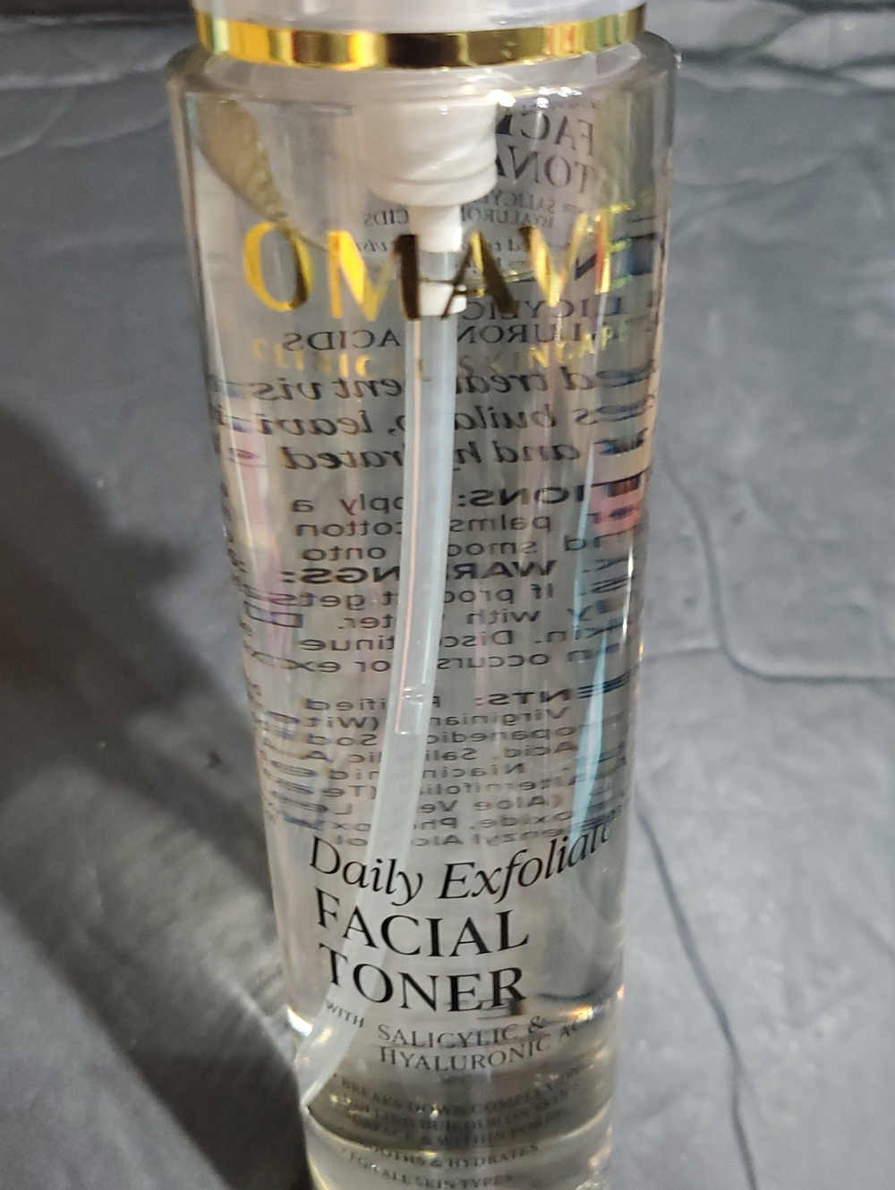 Omave 2pack salicylic & hyaluronic acid infused daily exfoliate toner brand new